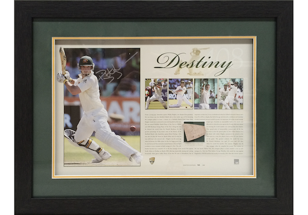 Framed Australian Cricket Memorabilia