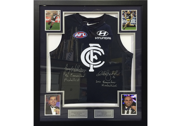 Framed Carlton Football Jersey