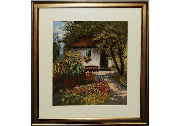 Framed Garden Cross Stitch