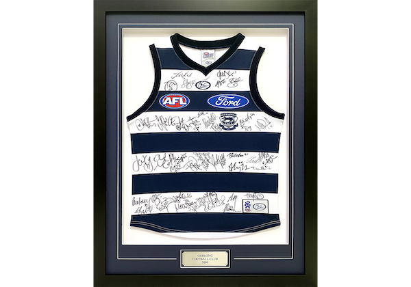 Signed Framed Geelong Football Jersey