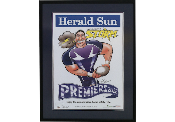 Framed Melbourne Storm Herald Sun Poster