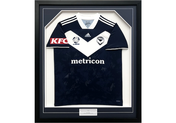 Signed Framed Melbourne Victory Soccer Jersey