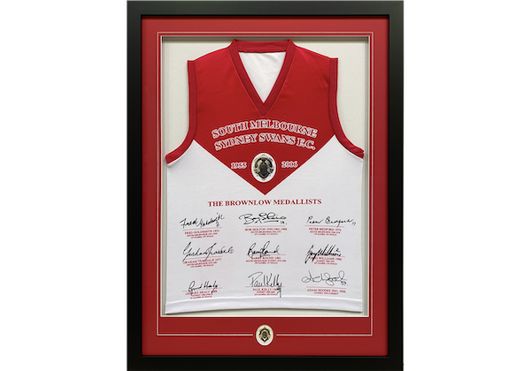 Framed South Melbourne Sydney Swans Brownlow Medallists