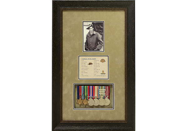 Framed War Medals ANZAC