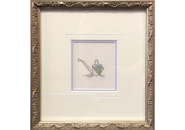 Framed Watering Can Stitch