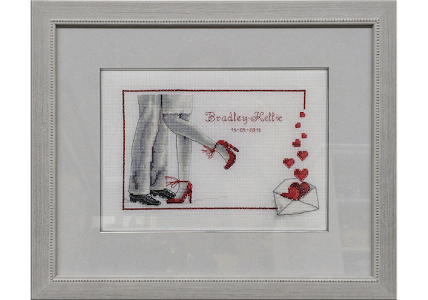 Framed Wedding cross stitch